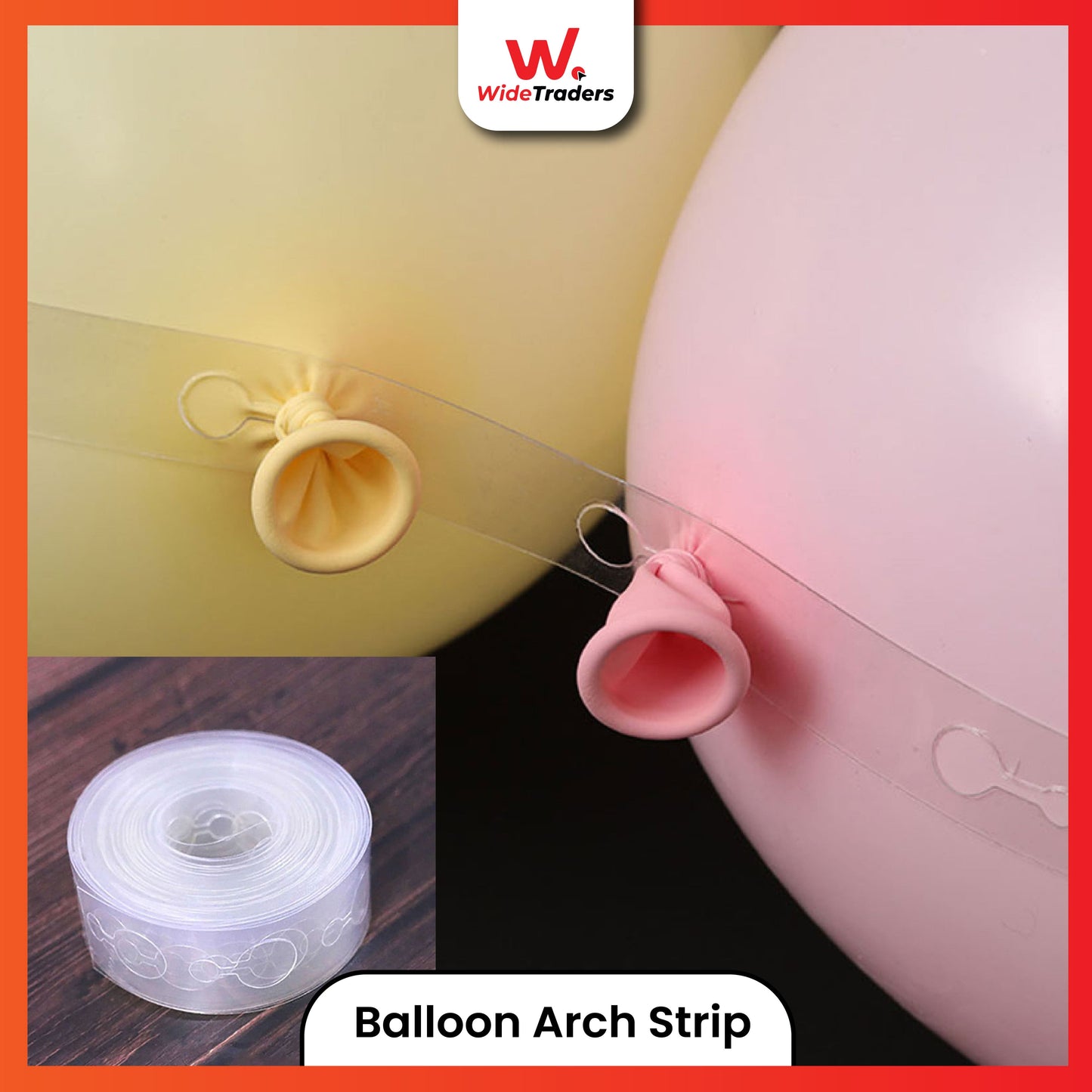Balloon Decorating Strip Connect Chain DIY Balloon Arch Strip Tape Plastic 5M