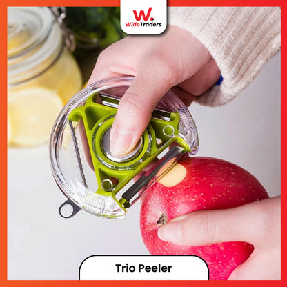 Trio Peeler Set Slicer Stainless Steel Peeler