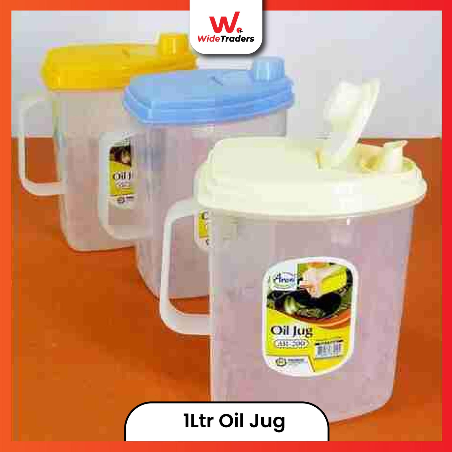 1 Pcs 1 Ltr Oil Jug High Quality Clear Plastic Beautiful Design