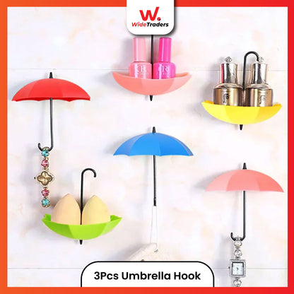 3pcs Key Holder Umbrella Shaped