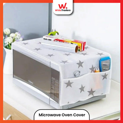 Microwave Oven Cover With Storage Pockets