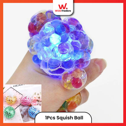 1PC Mesh Squishy Stress Rainbow Color Balls for Kids Fidget Toy