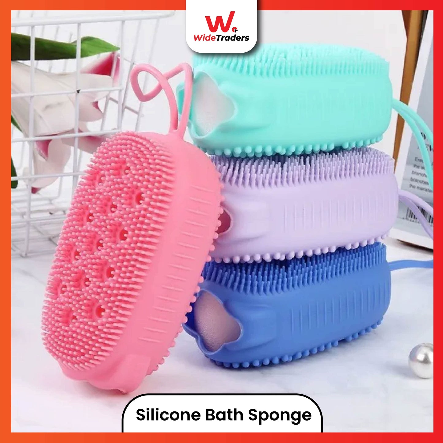 Silicone Body Scrubber Shower Scrub Sponge