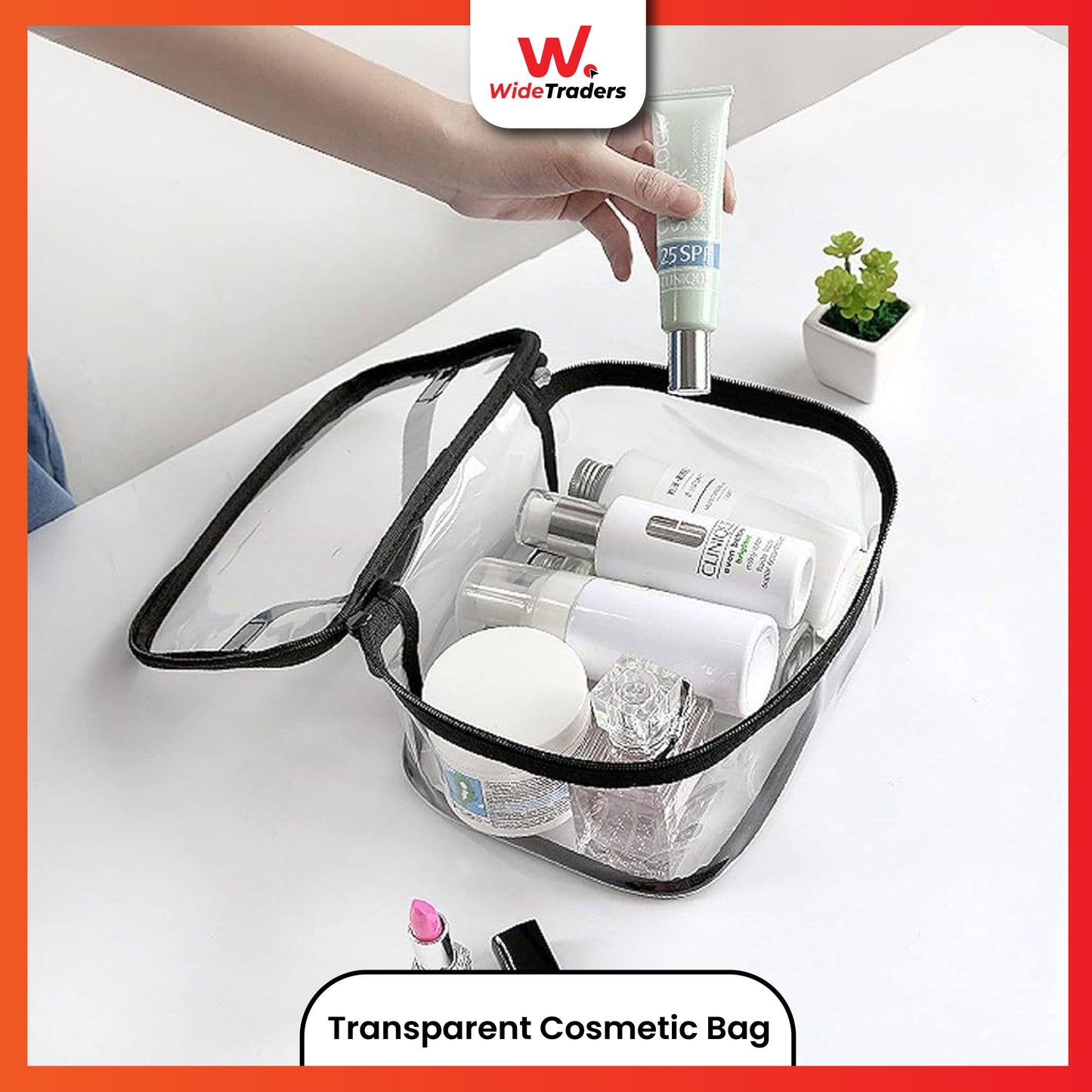 Waterproof Transparent PVC Bath Cosmetic Bag