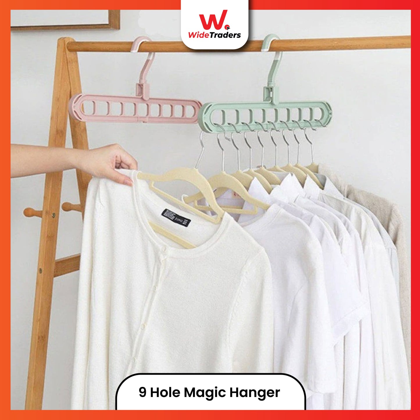 9 Hole Hanger Magic Clothes Foldable Hanger – Online Shopping in Pakistan