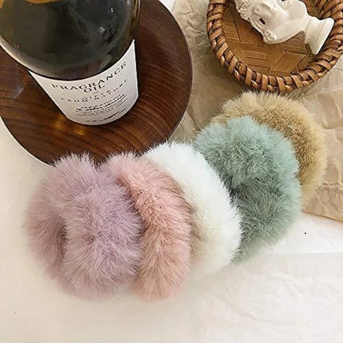 1 Pcs Soft Fluffy Fur Elastic Multicolor Hair Rubber Bands(Random colour)