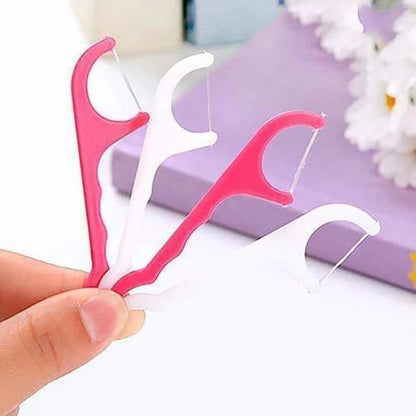 20 Pcs Dental Floss Sticks