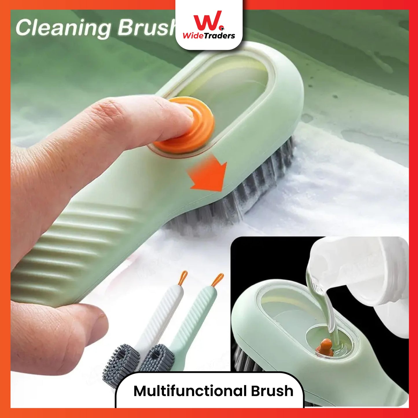 1PC Multifunctional Cleaning Brush with Soap Dispenser