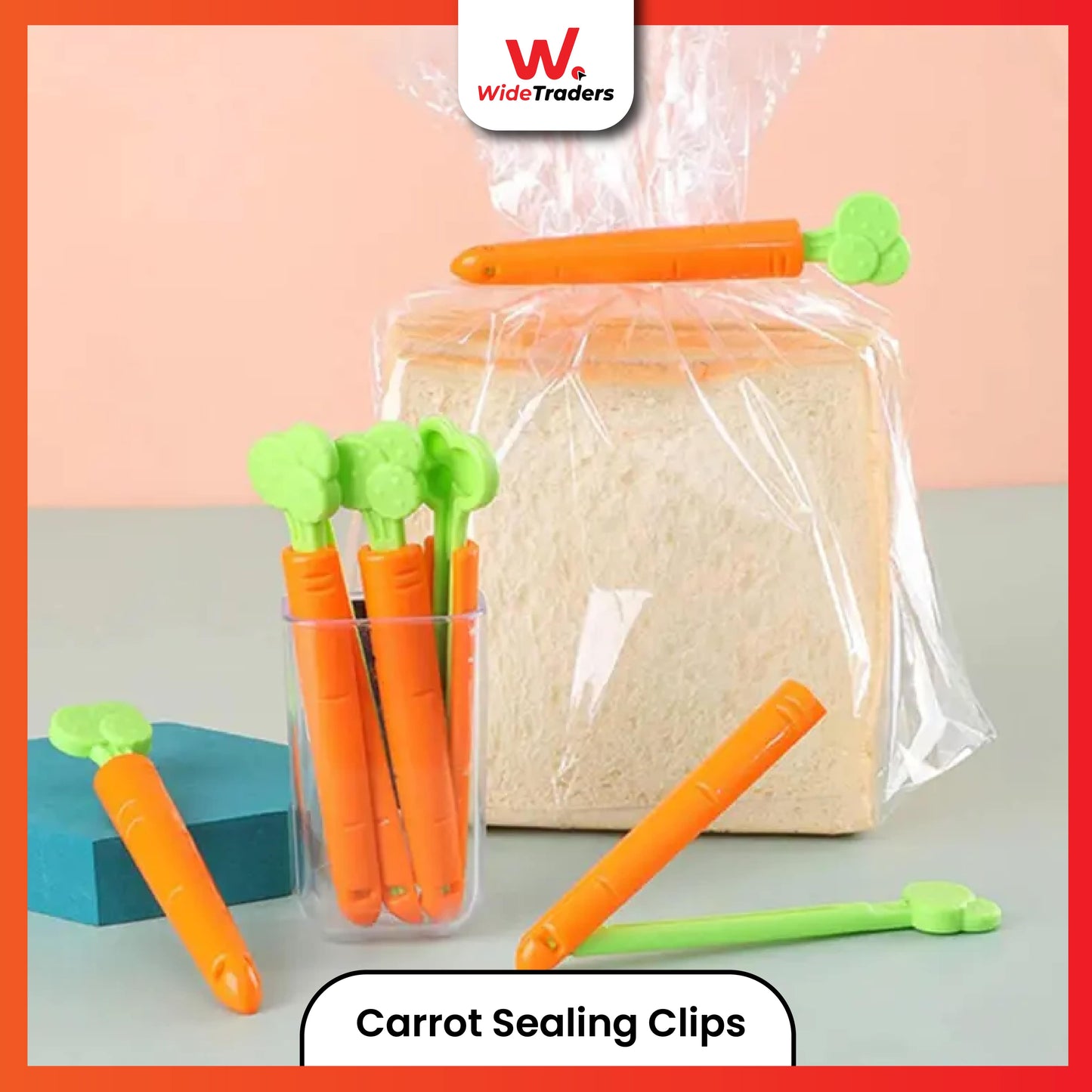 Pack Of 5 - Carrot Style Food Sealing Clip