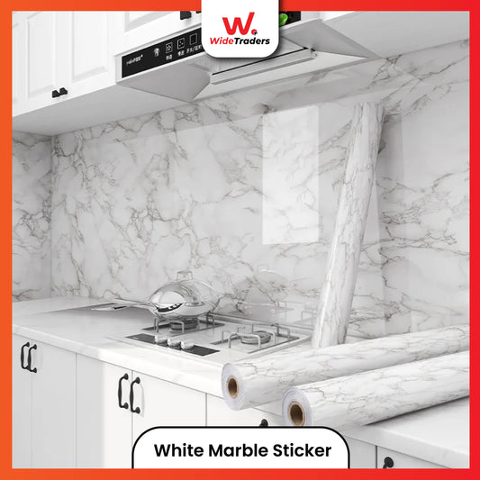 White Marble Paper Sticker