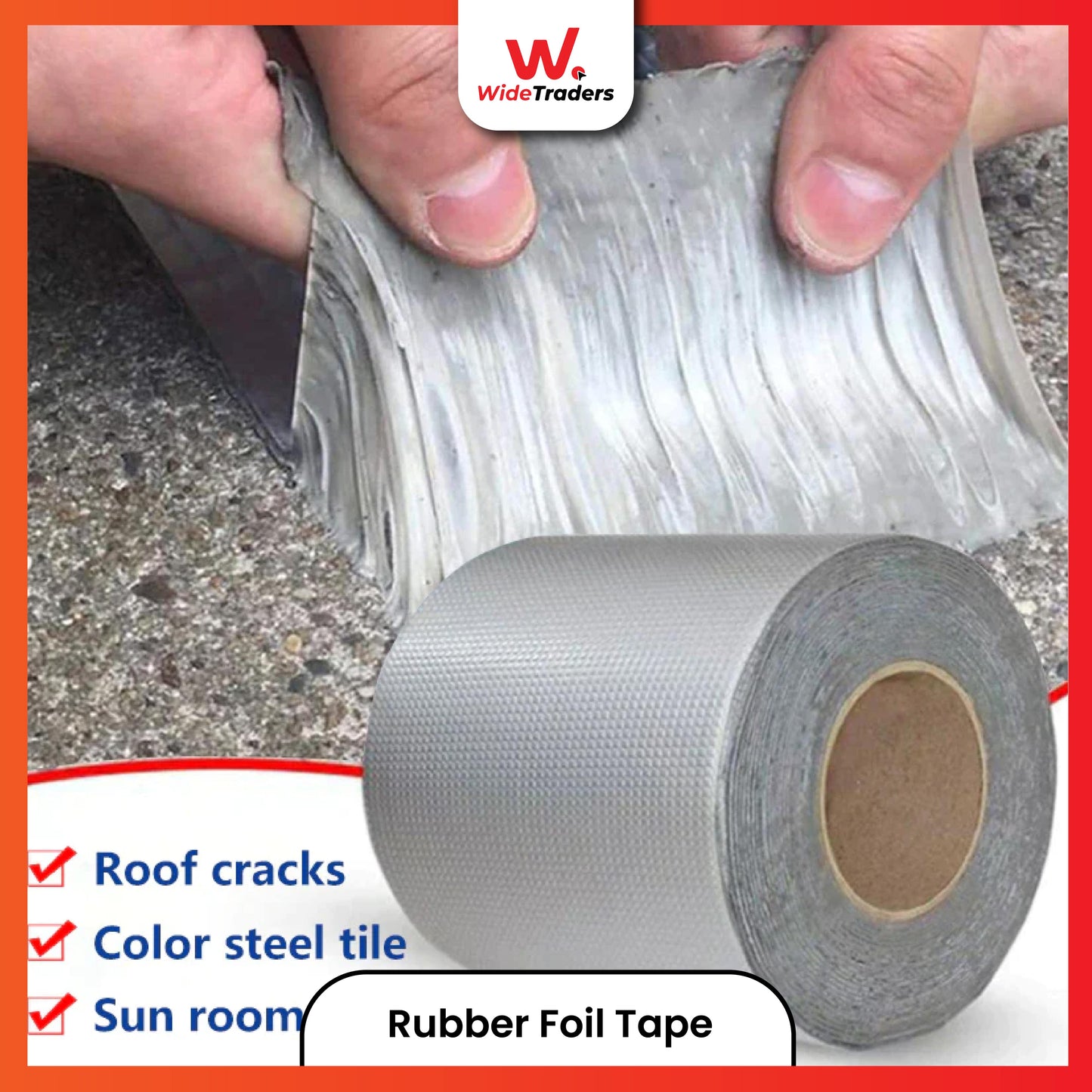 Super Strong Waterproof Butyl Aluminum Rubber Foil Tape
