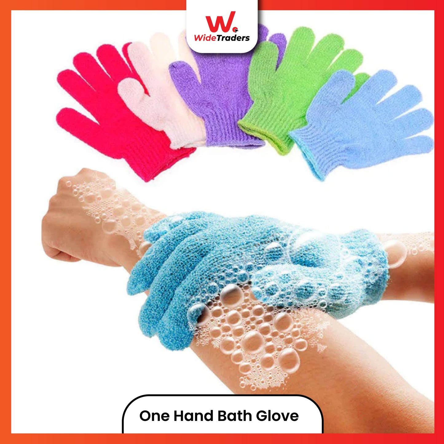 1PC Bath Gloves Scrubber for Women & Men Shower Nylon Moderate