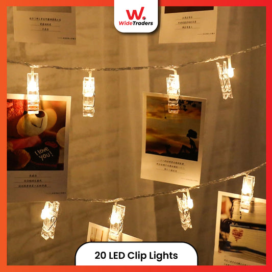 20 Clips LED Photo String Lights