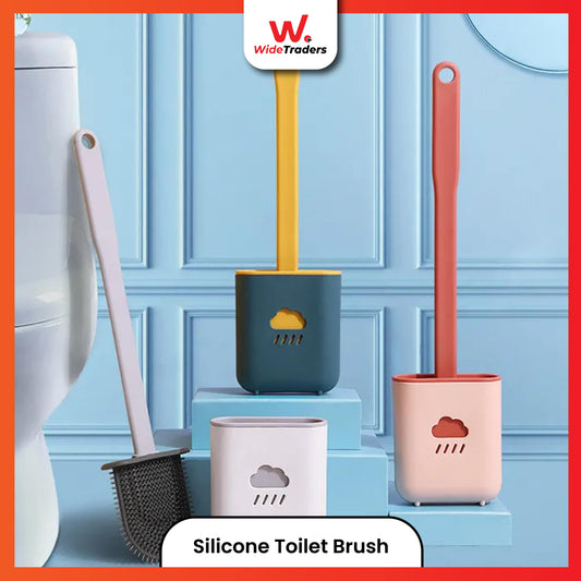 Silicone toilet brush with stand(11.5inch)