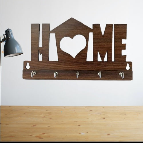 1 Pcs Wooden Wall Mounted Home Multiple Key Holder