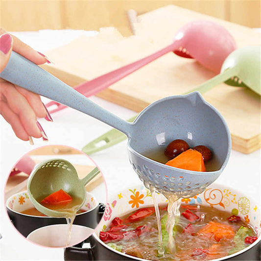 Cooking Shovels 2 in 1 Long Handle Soup Spoon, Under One Dollar