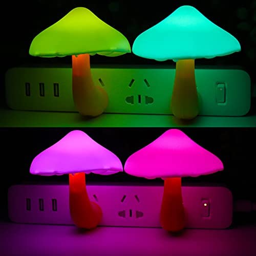 LED Mushroom Night Lights Cute Bedroom Decor