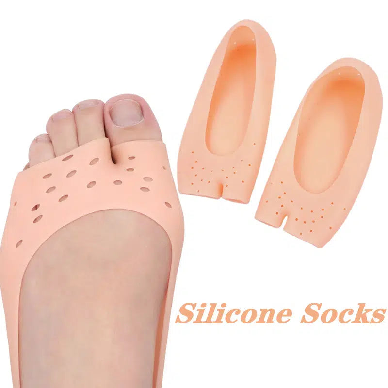 1 Pair Gel Sock Silicone Foot Care Tool Feet Protector Pain Relief Crack Prevention
