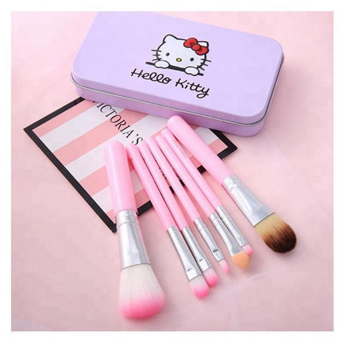 Cute Hello Kitty 7pcs Professional Makeup Brushes