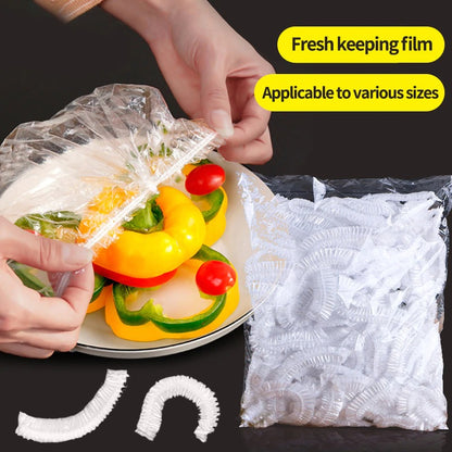 100Pcs Disposable Plastic food Wrap