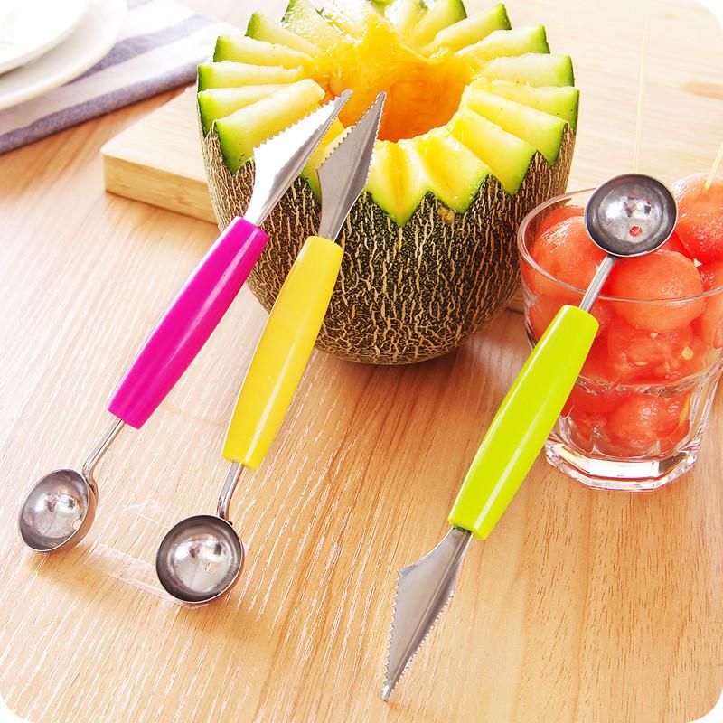 2 In 1 Fruit Carving Tool Multifunctional Dig Scoop With Fruit Carving Knife