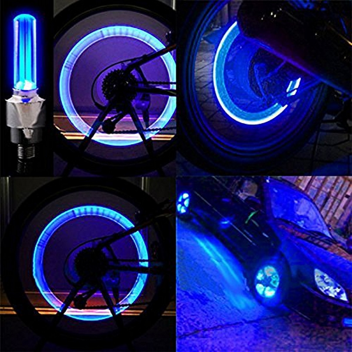 2PCS Car Wheel LED Light Motorcycle Bike Light