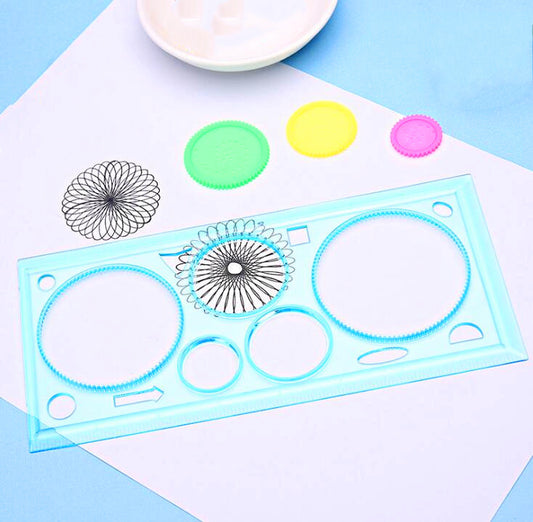 Circle Plastic Spirograph Ruler Set For Circle Designing, Under One Dollar 