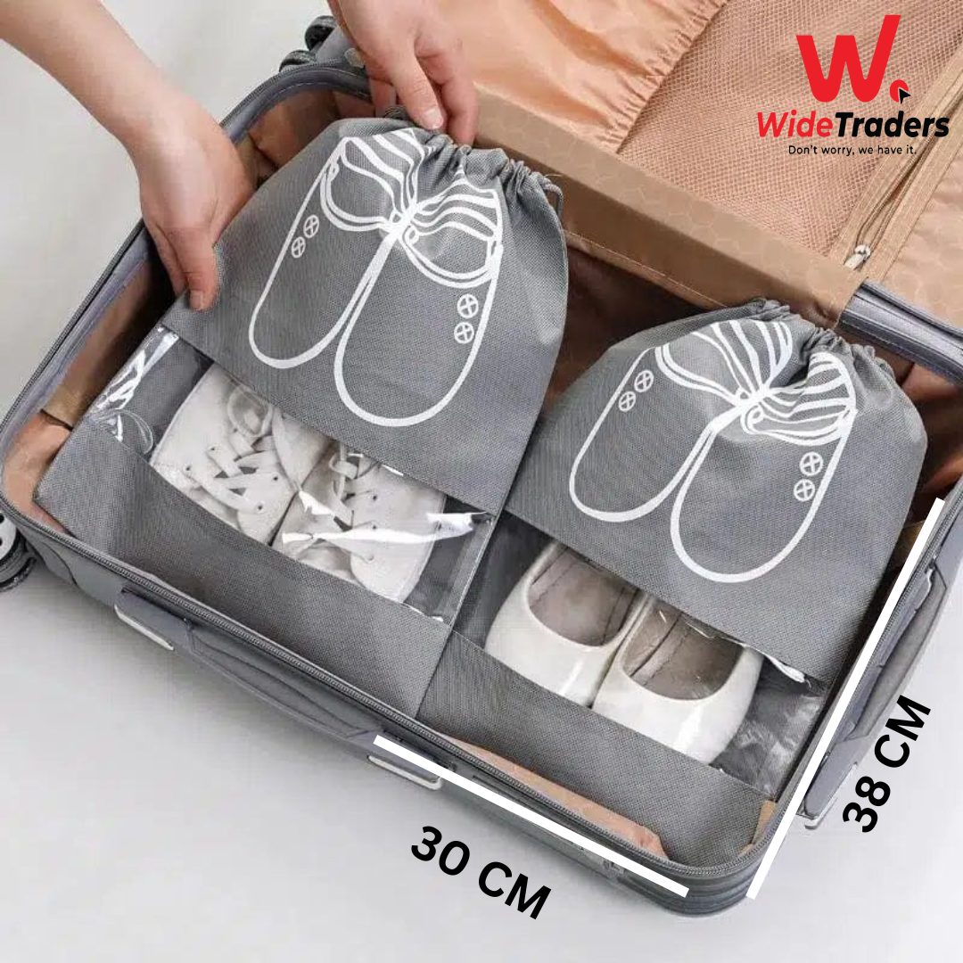 Pack of 3 Travel Shoes Storage Bag