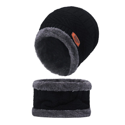 Winter Hat For Men Fleece Scarf Neck