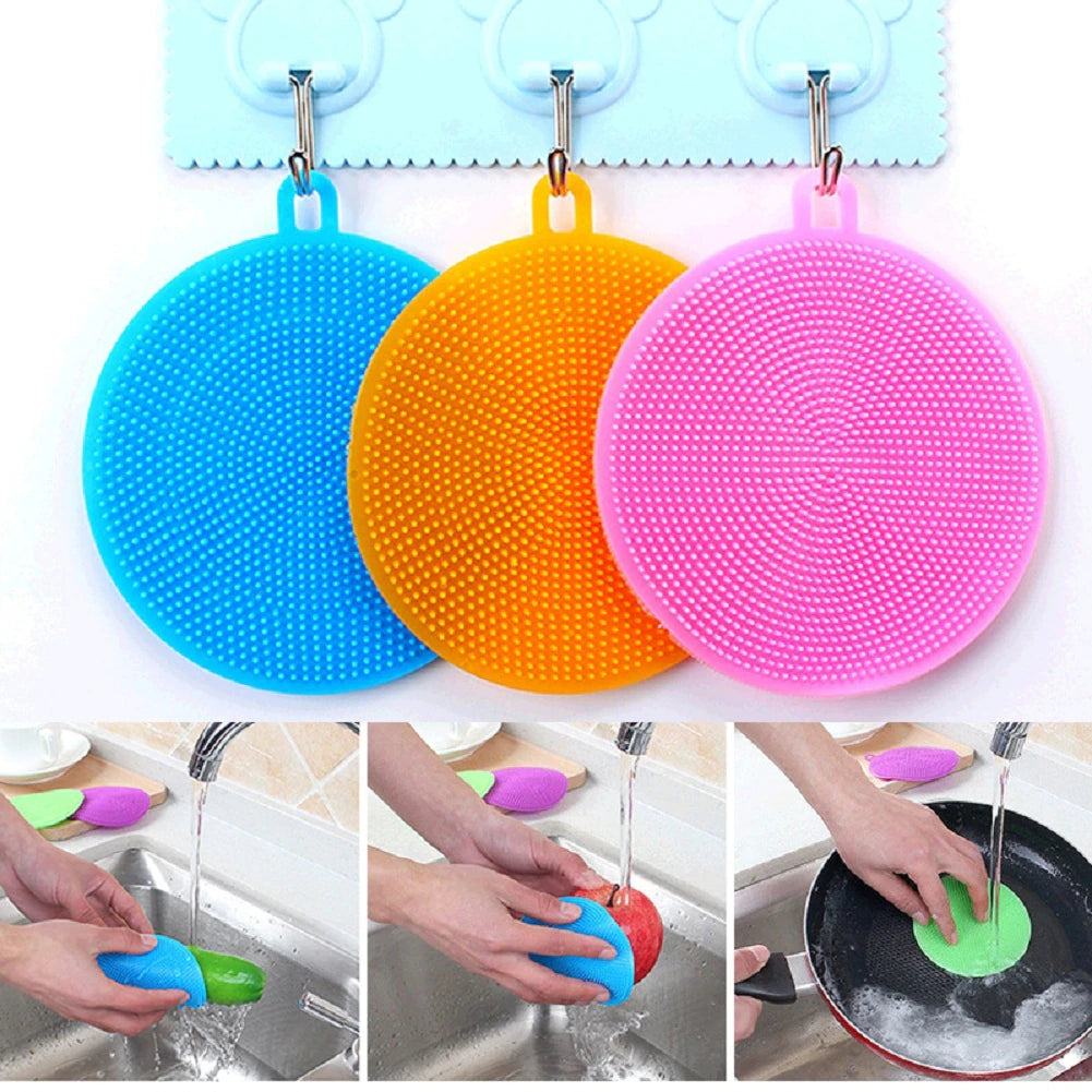 Silicone Cleaning Brushes Soft Silicone Scouring Pad