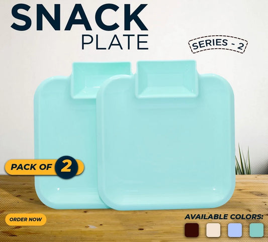 2Pcs Square Snack Plate