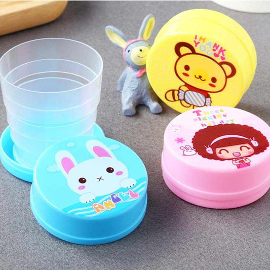 1Pcs Portable Printed Plastic Foldable Magic Cup for kids