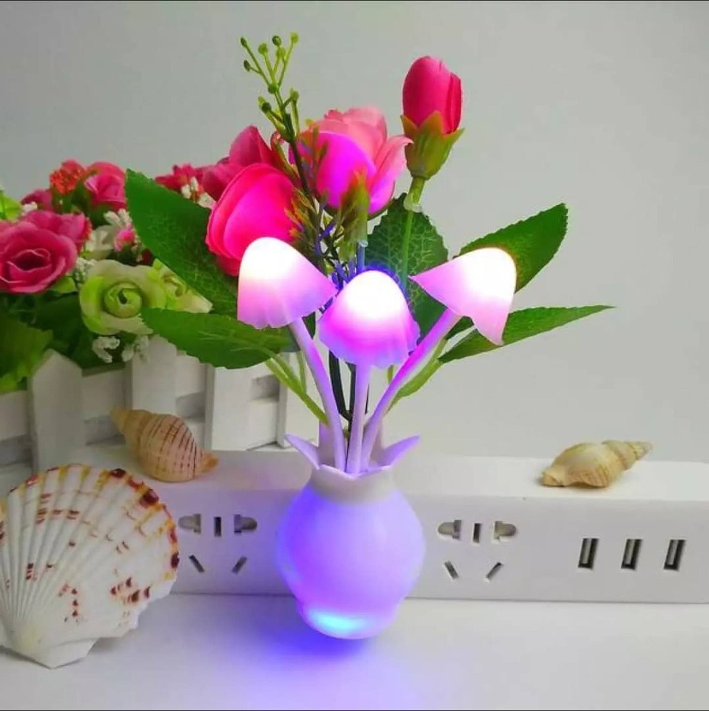 Flower Vase LED Big Mushroom Night Light