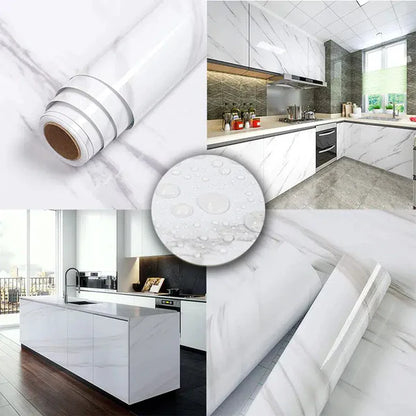 60x200cm Wall Paper Adhesive Kitchen Wallpaper Marble Sheet