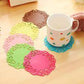 3Pcs Flower Design Silicone Table Cups Coaster Heat Resistant Pads
