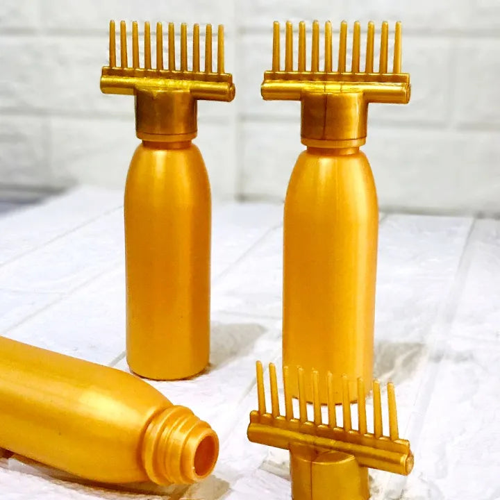Hair Oil Bottle With Comb Pack Of 2