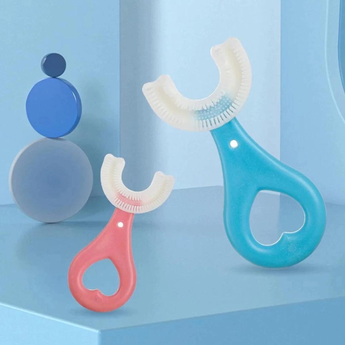 Silicone U-Shaped Baby Toothbrush Pack of 2