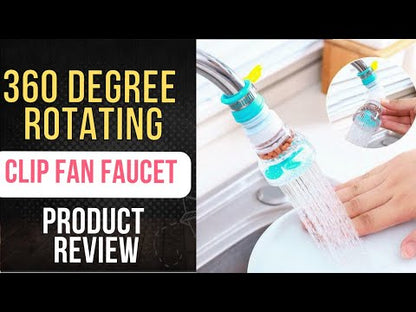 Fan Faucet Clip 360 Rotating Flexible Kitchen Faucet Water Filter