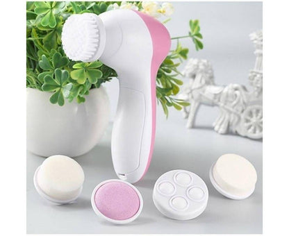 5 in 1 Cell Operated Cleaning Facial Massager Machine